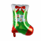 PartyCorp Santa Printed Socks shaped Foil Balloon For Christmas Party Decoration, 1 Piece